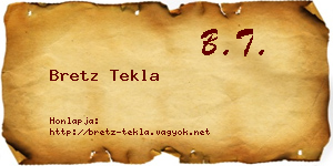 Bretz Tekla névjegykártya